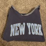 Brandy Melville John Galt New York Sweatshirt  Crewneck Blue Oversized Photo 4