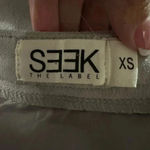 SEEK the Label  Gray Faux Suede Embroidered A-Line Mini Skirt Size S XS Photo 6