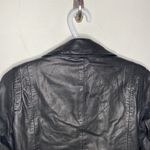Madewell  Washed Leather Motorcycle Jacket in true black size XS Photo 6