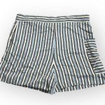 Chinti & Parker Midsummer Relaxed Shorts Women's 4 Off White Blue Tie Waist RTR Photo 3