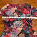 Gianni Bini Floral Dress Lined Balloon Sleeves Flirty Tie Front Keyhole medium Photo 13