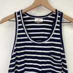 Sundry  Maritime Mini Dress Striped Sleeveless Tank Bauble Hem Navy White 1 Small Photo 2