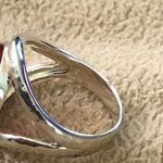 Sterling Silver Carnelian and  Statement Open Band Ring Photo 4