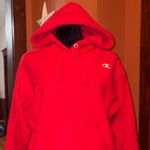 Champion  Men's Vibrant Red Hoodie Photo 2