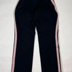See Rose Go  Striped Side Straight Leg Black Pink Track Athletic Lounge Pants 22 Photo 2