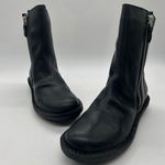 Fly London New Fade966Fly Leather Ankle Boots Women 36 US 5.5-6 Zip Up Black Rug Photo 0