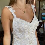 Stella York 6064 style wedding dress mermaid lace straps zip up bustles Size 6 Photo 6