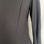 J Jill Black Ponte Bell Cuff LBD Classic Shift Neutral Minimalist Dress Sz Small Photo 4