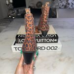 Jessica Simpson New  Ostelle Leopard Rhinestone Western Booties Womens Size 7 Photo 3