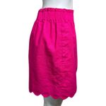 J Crew Skirt Womens 6 Pink Sidewalk Skirt Scallop Wool Blend Casal Office Preppy Photo 1