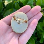 Vintage Blue & Gold Candle Cameo Brooch/Pin Photo 4