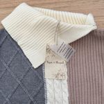 Hem & Thread NWT Colorblock Fringe Turtleneck Sweater, Medium Photo 7