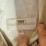 CHRISTIAN SIRIANO White & Black Floral Full Skirt V Photo 7