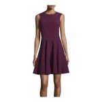 Rebecca Taylor Size 6 A-Line Sleeveless Suiting Circle Dress Sugar beet purple Photo 2