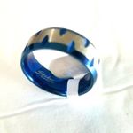 New stainless steel‎ ring size 13 Blue Photo 1