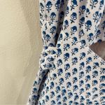 Rebecca Taylor Cutout Tulip Floral Sleeveless Wide-Leg Jumpsuit Navy Sz 0 Photo 3