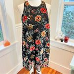 Miss Me Black Burnt Out Velvet Floral Dress Size Small Fits Medium Floral Fairy Photo 1