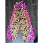 Free People  Miranda Printed Jumpsuit In Jewel Combo Large Bohemian Pink and Gold Photo 6