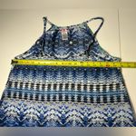 Trixxi ✨Size Small spaghetti strap Blue Patterned sheer Top silver bead detail Photo 5