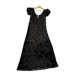 Urban Outfitters Velvet Floral Midi Dress Women’s Medium Black Whimsigoth NWT Photo 11