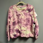 Wildfox Lounge Set Tie Dye Stars in Purple & White Sz XL NWT Sweatshirt & Shorts Photo 3