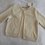 ZARA  Textured Knit Cream Cardigan Photo 1