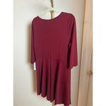 Lulus Cumulonimbus Clouds Burgundy Skater Dress NWT Sz. XL Photo 3