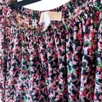 Michael Kors  Floral off shoulder cinch tie waist ruffle flare bell sleeve dress Photo 6