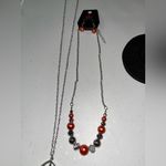Paparazzi 💜 NWT  Bundle of 5 Orange & Silver Beaded Jewelry Set Photo 4