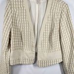 Chico's Chico’s Ecru Silver Tonal Tweed Long Sleeve Jacket Shrug size 2/Large 12 Photo 0