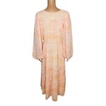 Rachel Parcell Pink Angel Cloudy Sky Hi-Lo Eyelet Midi Dress size M Long sleeve Photo 3