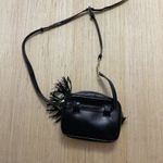 Victoria's Secret  Black City Crossbody Belt Bag Purse Lips Tassel Photo 4