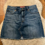 Lucky Brand Lucky Denim Mini Skirt Size 6 28 Old Favorite Mini Raw Hem Womens Photo 0