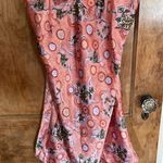 Just Love  Floral Peach Slip Night Gown Lingerie Nighty Size Large 100% Polyester Photo 1