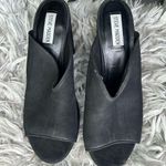 Steve Madden Vista black suede block heel mules women’s shoe size 10 Photo 3