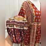 Brass & Roe Boho Long Sleeve Dress Size L Red Size L Photo 5