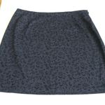 Ann Taylor Vintage AT Denim Velvet Design Black Stretch Skirt - Sz 12 Photo 0