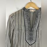 Tory Burch Corossol Black White Cotton V-Neck Mini Dress Coverup Sz 0 Photo 3