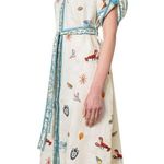 NWOT Alemais Embroidered White Maxi Dress Size 4 Photo 4