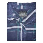 Rails  Hunter Plaid Flannel Button-Down Shirt Midnight Forest Green Blue Sz M Photo 3