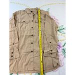 J.Crew  Tan Utility Button Front Shirt Long Sleeve 100% Cotton Size 4 Photo 1