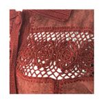 J. Jill Rustic Red Wool & Suede Patchwork Long Cardigan Medium Tall Photo 12