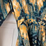 Ulla Johnson Jude Green Constellation Shirt Dress Size 0 Shibori Silk Tie Waist Photo 8