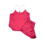 Victoria's Secret  Satin Pajama Set Cami & Boxer Shorts Sleep Pink Polka Dot Sz S Photo 2