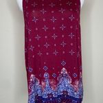 Mudd NWT Flowy Tank Top Sz Large Burgundy Blue Orange Medallion Photo 0