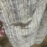 APC Rue Madame Paris Dress Shift 100% Linen sz L pockets striped lagenlook Tan Size L Photo 8