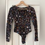 Free People  Black Celestial Bodysuit One‎ Piece Size XS NWOT Photo 3