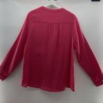 Anthropologie MOTE XXL Blouse Top Popover Long Sleeve Hot Pink Gauzy Women’s Photo 3