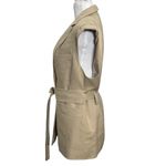 LVIR LA Project Belted Vest Small Tan Linen Blend Sleeveless Layering Modern Photo 3