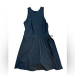 Halara  Women’s Black Zip Front Skort Sports Dress with Tie Wrap & Open Back Sz M Photo 3